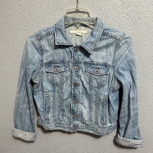 Polo Jean Company distressed trucker jacket size small